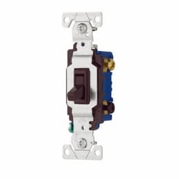 Eaton Wiring 15 Amp 3-Way Toggle Switch, Brown