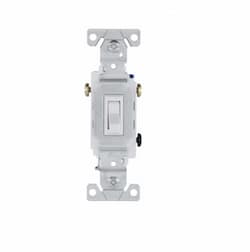 15 Amp 3-Way Toggle Switch, Residential, White