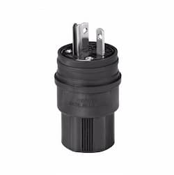 20 Amp Watertight Plug, Black