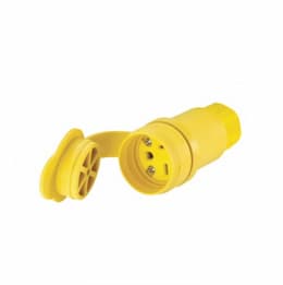 20 Amp Watertight Connector, NEMA 6-20R, Yellow