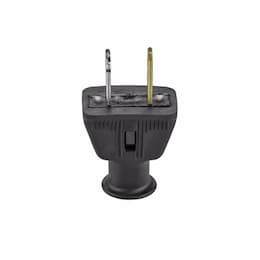 Eaton Wiring 15 Amp Straight Blade Plug, Polarized, 2-Pole, 2-Wire, #18-10 AWG, 125V, Black