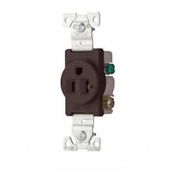 Eaton Wiring 20 Amp Single Receptacle, Brown