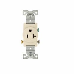 Eaton Wiring 20 Amp Single Receptacle, Light Almond