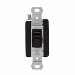 Quiet Toggle Switch, 4-Pole, 14-10 AWG, 120V/208V, Black