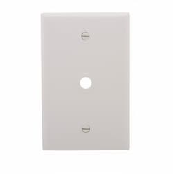 1-Gang Coax Wall Plate, Mid-Size, White