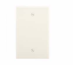 1-Gang Thermoset Mid-Size Blank Wallplate, Almond