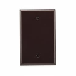 1-Gang Thermoset Mid-Size Blank Wallplate, Brown