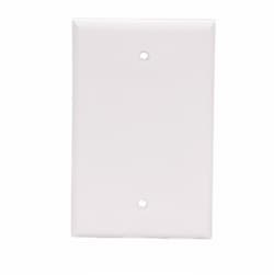 1-Gang Thermoset Mid-Size Blank Wallplate, White