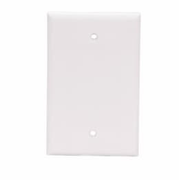 1-Gang Thermoset Mid-Size Blank Wallplate, White