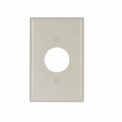 Mid-Size Single Receptacle Thermoset Wallplate, Light Almond