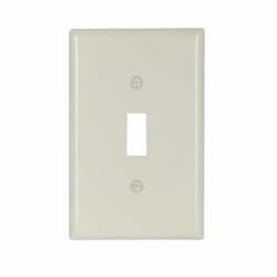 Eaton Wiring 1-Gang Thermoset Mid-Size Toggle Switch Wallplate, Almond