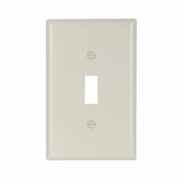 Eaton Wiring 1-Gang Thermoset Mid-Size Toggle Switch Wallplate, Almond