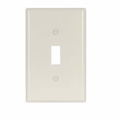 1-Gang Thermoset Mid-Size Toggle Switch Wallplate, Light Almond