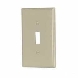 1-Gang Thermoset Mid-Size Toggle Switch Wallplate, Ivory