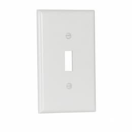 1-Gang Thermoset Mid-Size Toggle Switch Wallplate, White