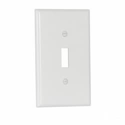 Eaton Wiring 1-Gang Thermoset Mid-Size Toggle Switch Wallplate, White