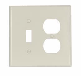 2-Gang Mid-Size Combination Wallplate, Light Almond