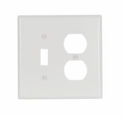 Eaton Wiring 2-Gang Mid-Size Combination Wallplate, White