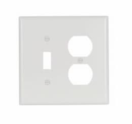 Eaton Wiring 2-Gang Mid-Size Combination Wallplate, White