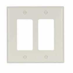 2-Gang Mid-Size Decorator Wallplate, Light Almond