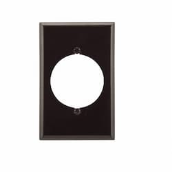 Single Gang Mid-Size Power Outlet Wallplate, Brown