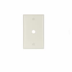 1-Gang Thermoset Telephone & Coaxial Wallplate, Almond