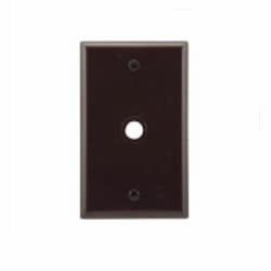 1-Gang Thermoset Telephone & Coaxial Wallplate, Brown