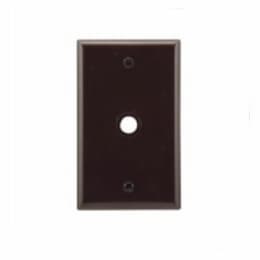 1-Gang Thermoset Telephone & Coaxial Wallplate, Brown