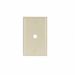 1-Gang Thermoset Telephone & Coaxial Wallplate, Ivory