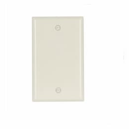 1-Gang Thermoset Blank Wallplate, Almond