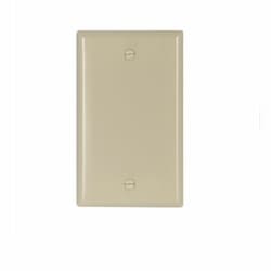 1-Gang Thermoset Blank Wallplate, Ivory