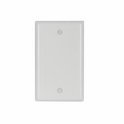 1-Gang Blank Wall Plate, Thermoset, White