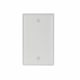 1-Gang Blank Wall Plate, Thermoset, White