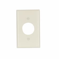 1-Gang Thermoset Single Receptacle Wallplate, Almond