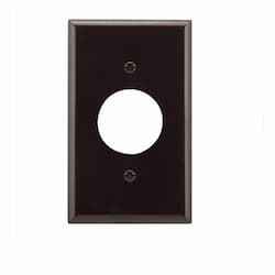 Eaton Wiring 1-Gang Thermoset Single Receptacle Wallplate, Brown