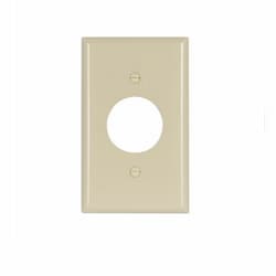 1-Gang Thermoset Single Receptacle Wallplate, Ivory