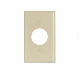 Eaton Wiring 1-Gang Thermoset Single Receptacle Wallplate, Ivory