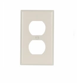 Eaton Wiring 1-Gang Thermoset Duplex Receptacle Wallplate, Light Almond