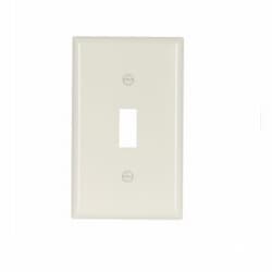 Eaton Wiring 1-Gang Thermoset Toggle Switch Wallplate, Almond