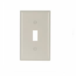 Eaton Wiring 1-Gang Thermoset Toggle Switch Wallplate, Light Almond