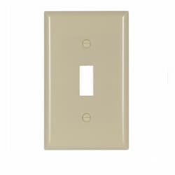 1-Gang Thermoset Toggle Switch Wallplate, Ivory