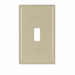 1-Gang Thermoset Toggle Switch Wallplate, Ivory