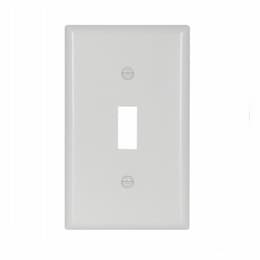 Eaton Wiring 1-Gang Thermoset Toggle Switch Wallplate, White