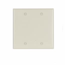 Eaton Wiring 2-Gang Thermoset Blank Wallplate, Almond