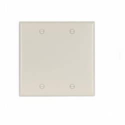 2-Gang Thermoset Blank Wallplate, Light Almond