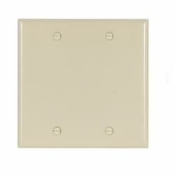 2-Gang Thermoset Blank Wallplate, Ivory