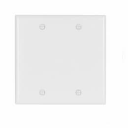 Eaton Wiring 2-Gang Thermoset Blank Wallplate, White