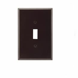 1-Gang Thermoset Oversize Toggle Switch Wallplate, Brown