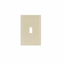 Eaton Wiring 1-Gang Thermoset Toggle Switch Wall Plate, Oversize, Light Almond