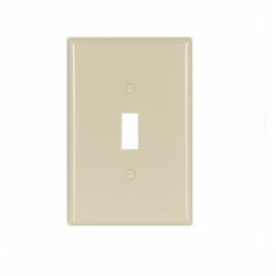 1-Gang Thermoset Oversize Toggle Switch Wallplate, Ivory